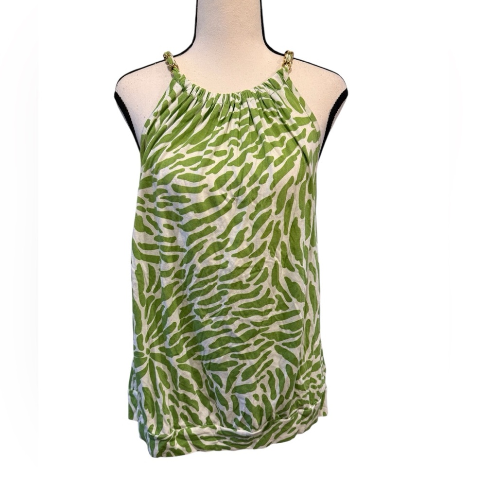MICHAEL Michael Kors | Green and White Tank Top